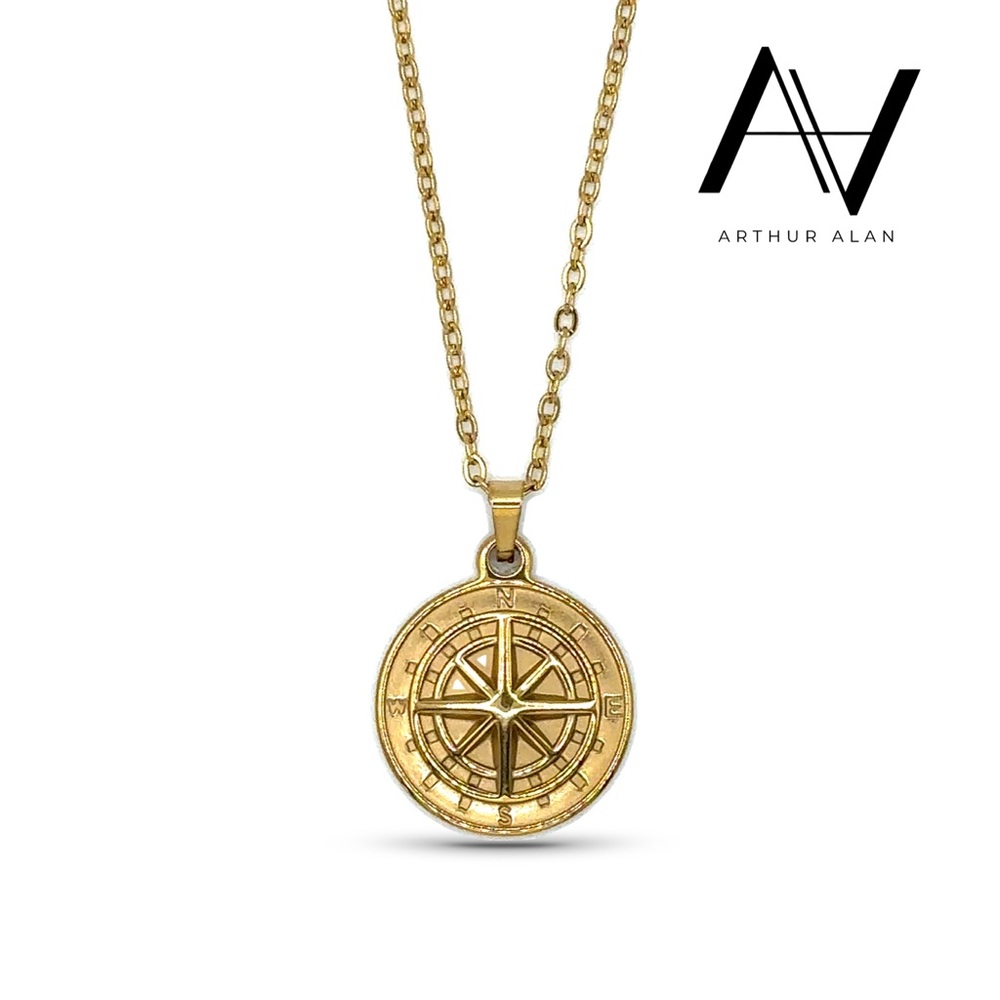 Compass Necklace (Gold) | Arthur Alan Jewelry